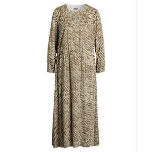 Drykorn | Printed Maxi Dress Wwith Waist Drawstring